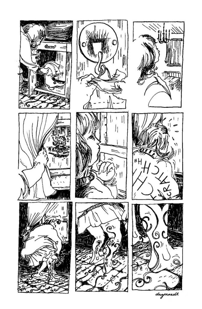 Fourth page of my short comic 'Vierves'.